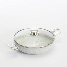 Pánev s pokličkou a bílými úchyty Bisetti Stonewhite Jacopo, ø 24 cm