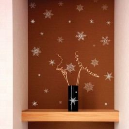 Obrázek Sada 30 vánočních samolepek Ambiance Christmas Silver Flakes Tapety a nálepky