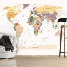 Obrázek Velkoformátová tapeta Bimago World Map, 300 x 210 cm Tapety a nálepky
