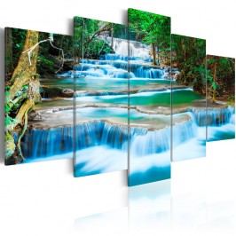Vícedílný obraz na plátně Artgeist Blue Waterfall 200 x 100 cm
