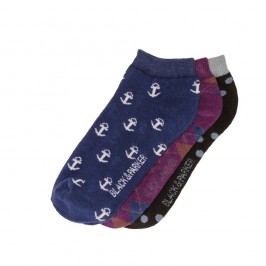 Sada 3 párů kotníkových unisex ponožek Black&Parker London Falls, velikost 37/43