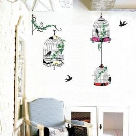 Sada samolepek Ambiance Birds in Baroque Cages