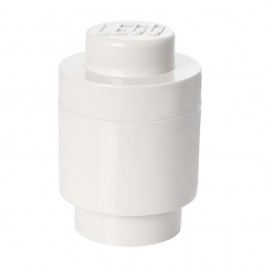 Bílý úložný kulatý box LEGO®, ⌀ 12,5 cm