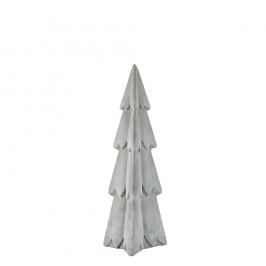 Šedá dekorativní cementová soška KJ Collection Christmas Tree, výška 25,5 cm